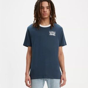 Men’s Levi Strauss & Company Blue Ringer Levi’s Red Tab T-Shirt Adult XS